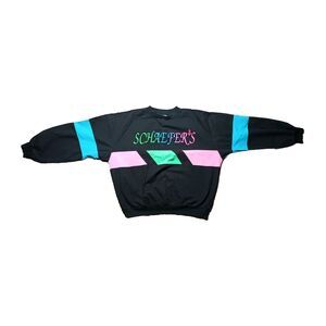 Vintage AU Sportswear pullover shirt Neon Color Block Schaefer's Sz XL Baggy 90s